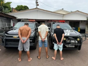 Três jovens são presos por roubo após ação da Polícia Civil em Céu Azul