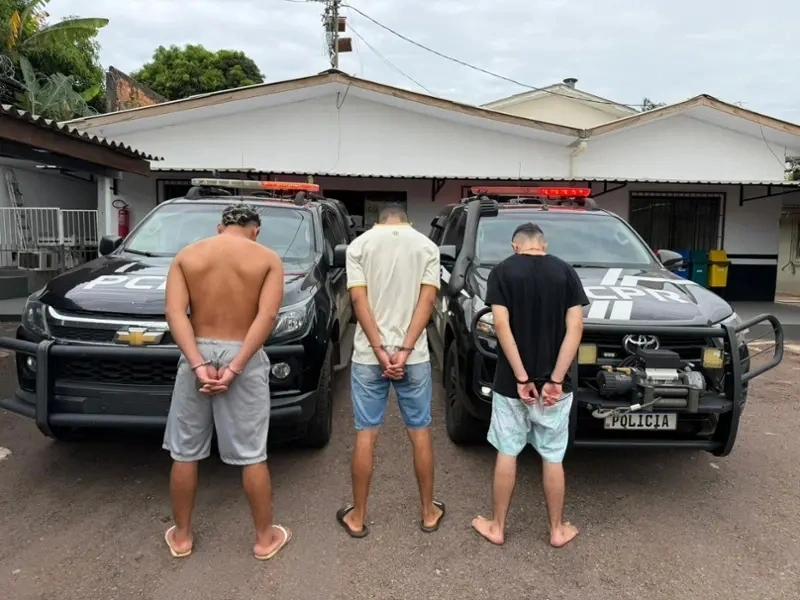 Três jovens são presos por roubo após ação da Polícia Civil em Céu Azul
