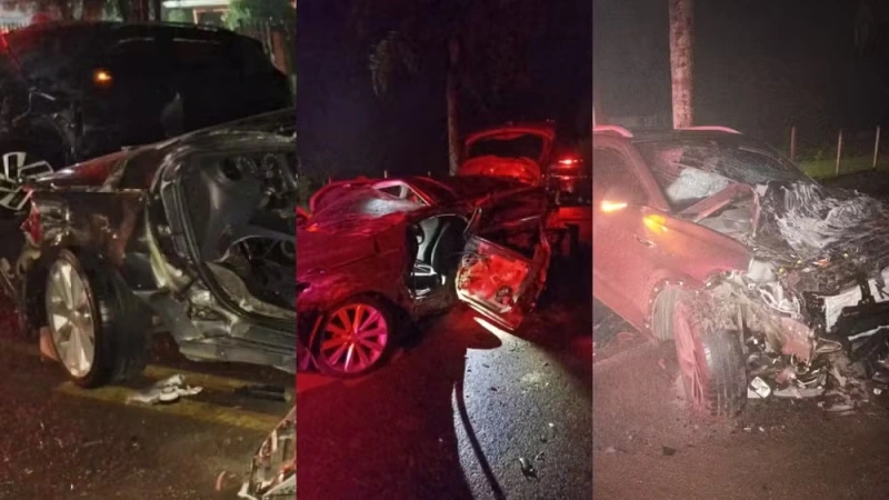 Acidente mata casal, dois filhos e amigo da família no Oeste de SC