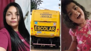 Avó e neta morrem atropeladas por ônibus de transporte escolar logo após descerem do veículo, no Paraná