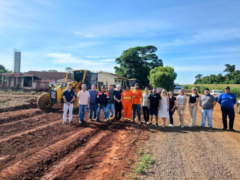 Obra de asfalto na Linha Jundiaí tem início em Nova Santa Rosa