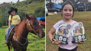 Criança morre após cair de cavalo em acampamento para competição esportiva, no Paraná