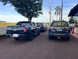 PRF recupera caminhonete furtada após perseguição e evita tragédia com veículo desgovernado na BR-163