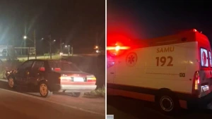 Motorista bêbado quase atropela policiais no PR, bate em ambulância durante atendimento a pedestre atropelada e tenta fugir, mas é pego