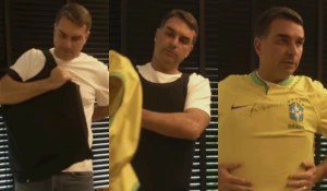 Flávio veste colete à prova de balas em vídeo: "Não posso dar sopa ao azar"