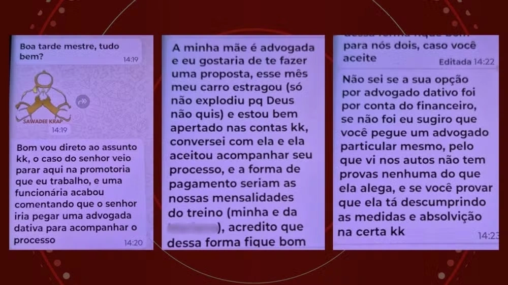 Estagiário do MP-PR que ofereceu defesa a acusado de violência doméstica em troca de academia grátis pode responder por três crimes