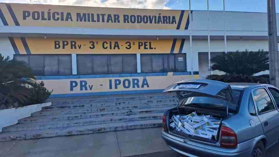 Carga de cigarros contrabandeados é apreendida na PRC-272 em Iporã
