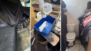 Sem quarto ou cama, idoso obrigado a trabalhar 24h por dia no Paraná improvisou dormitório em cabine de caminhão
