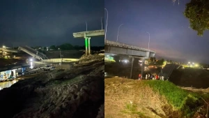 Ponte nova de R$ 36 milhões desaba no interior do Acre