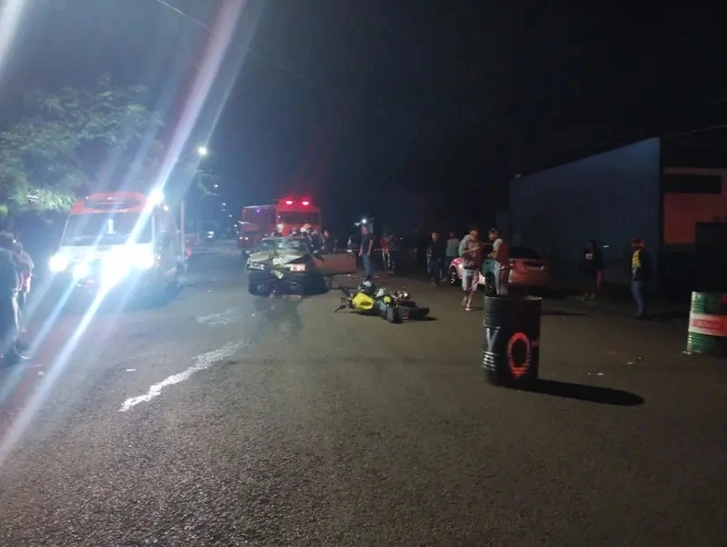 Motociclista morre após acidente e motorista é preso por suspeita de embriaguez em Corbélia