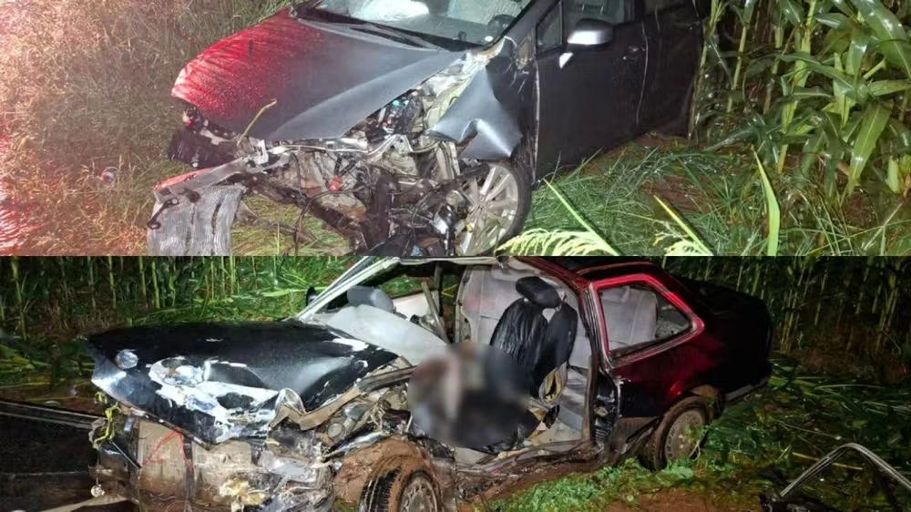 Batida entre carros na PR-538 causa morte de dois jovens; motorista não possuía CNH, diz PRE