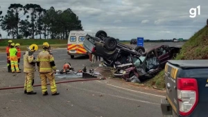 Acidente mata casal e filho de 12 anos na BR-386, no RS