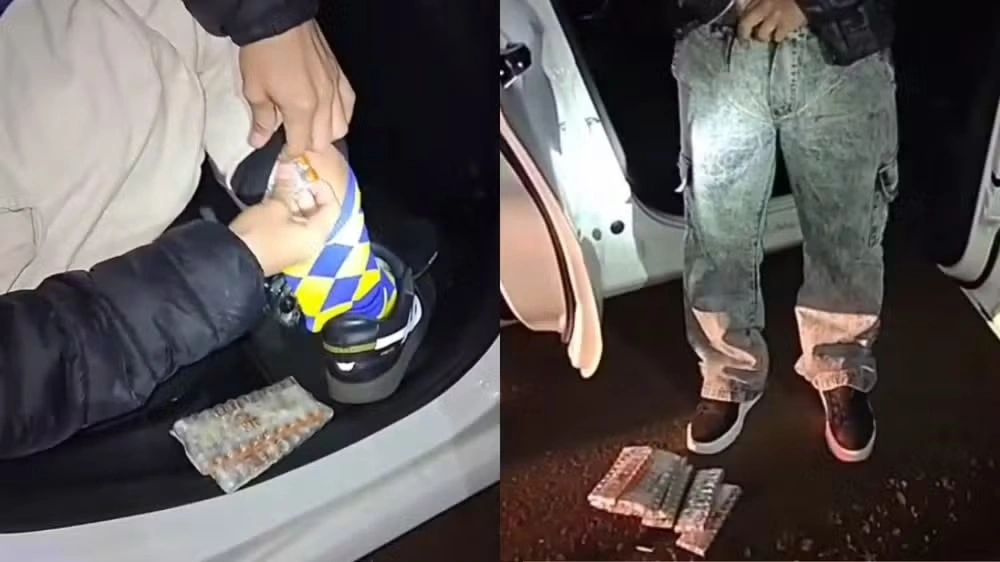 Pai, filhos e sobrinho são presos com emagrecedores escondidos em meias e cuecas  em Cascavel