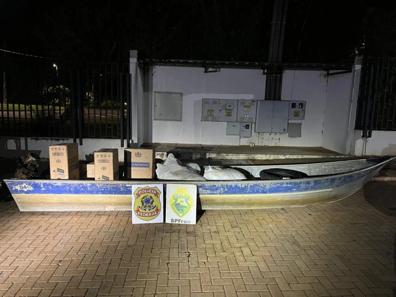 Operação integrada apreende cigarros, agrotóxicos contrabandeados e prende homem procurado em Guaíra