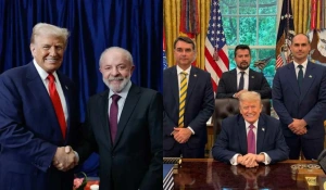 Após apertar mão de Lula, Trump diz que Brasil é “uma bagunça” e país “politicamente perigoso”