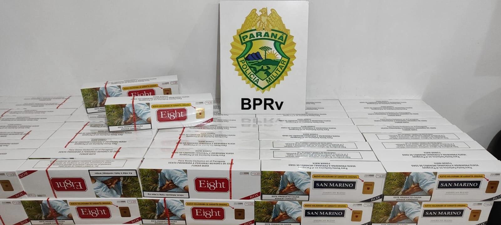 BPRv apreende 150 pacotes de cigarros contrabandeados na PR-364 em Terra Roxa