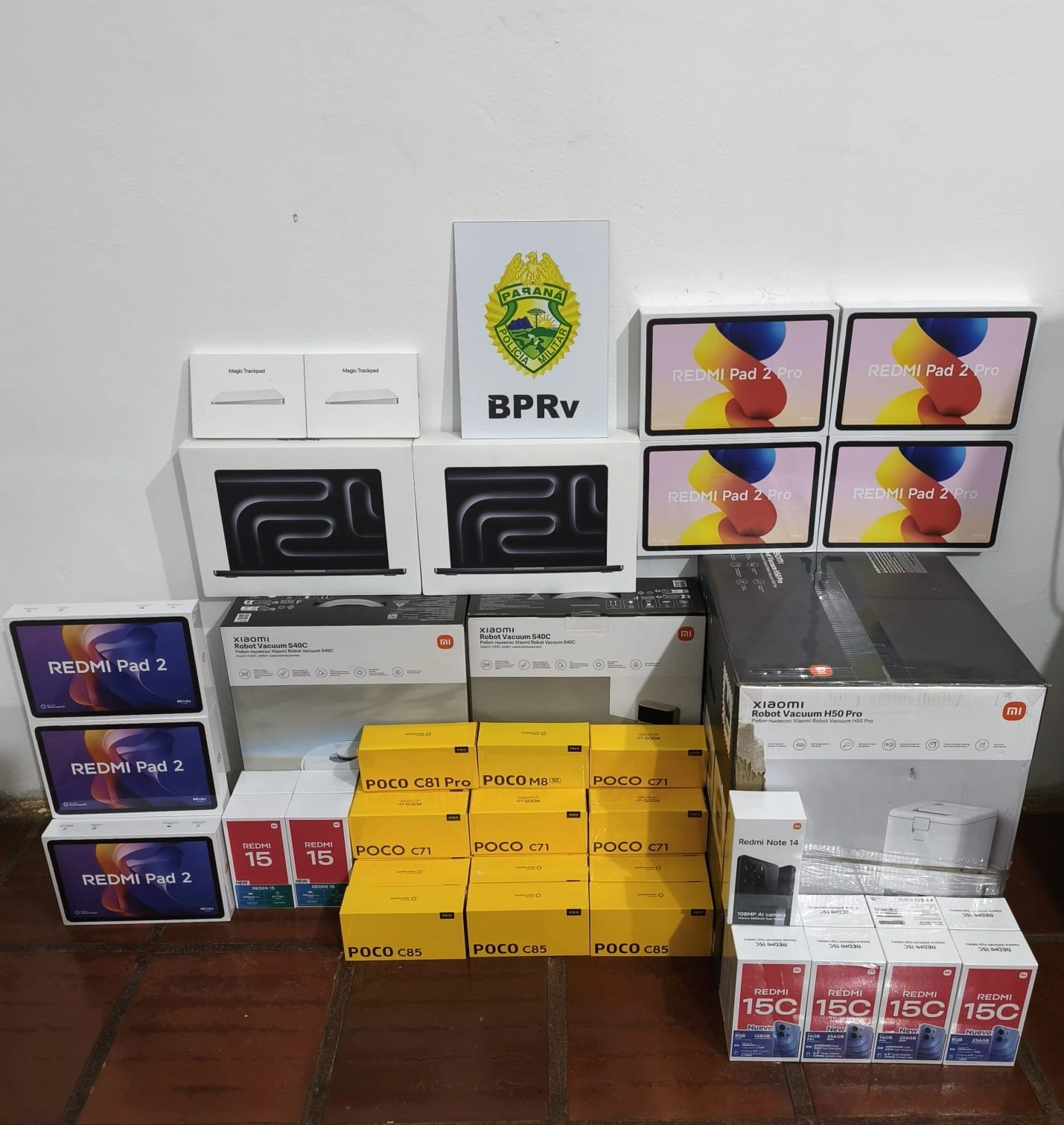 PRE apreende mais de R$ 100 mil em eletrônicos de origem paraguaia na PR-585, em Toledo