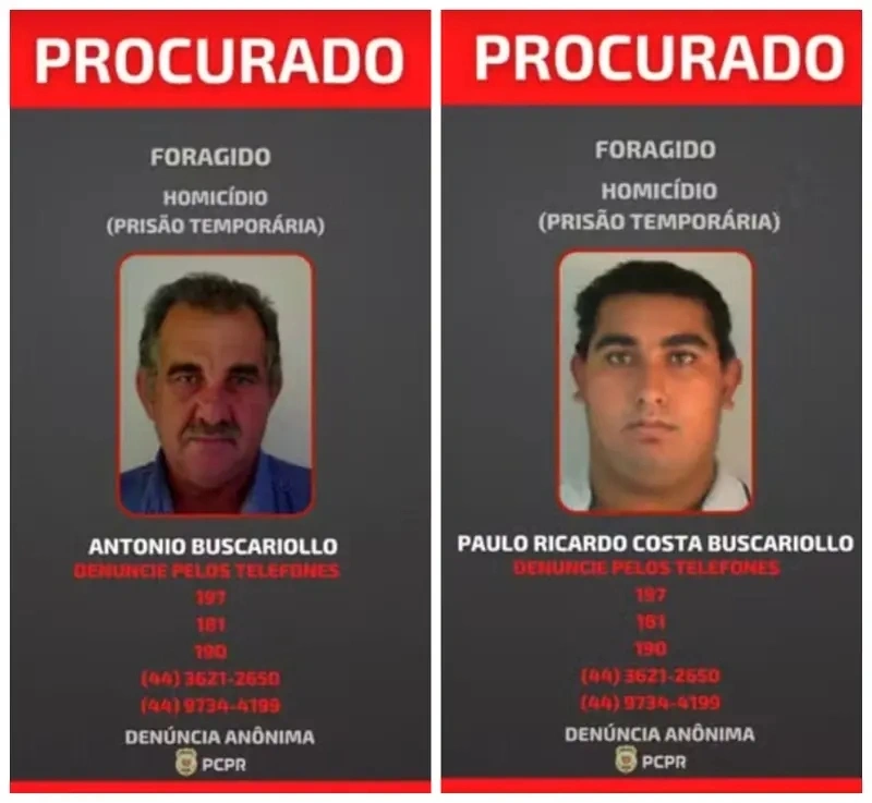 Suspeitos de matar quatro homens no Paraná entram na lista vermelha da Interpol após 11 meses foragidos