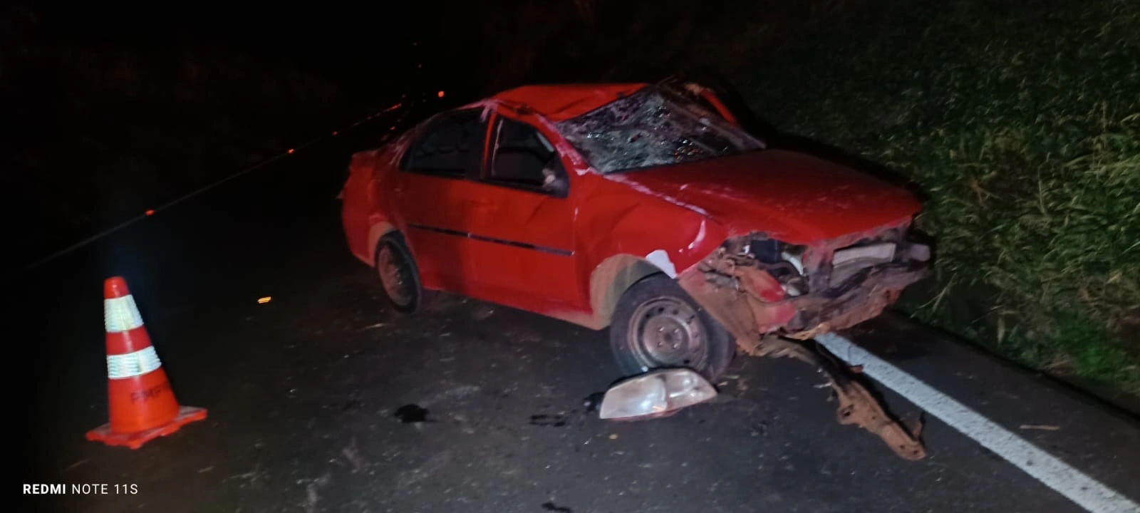 Mulher morre após grave acidente na PR-484, em Boa Vista da Aparecida