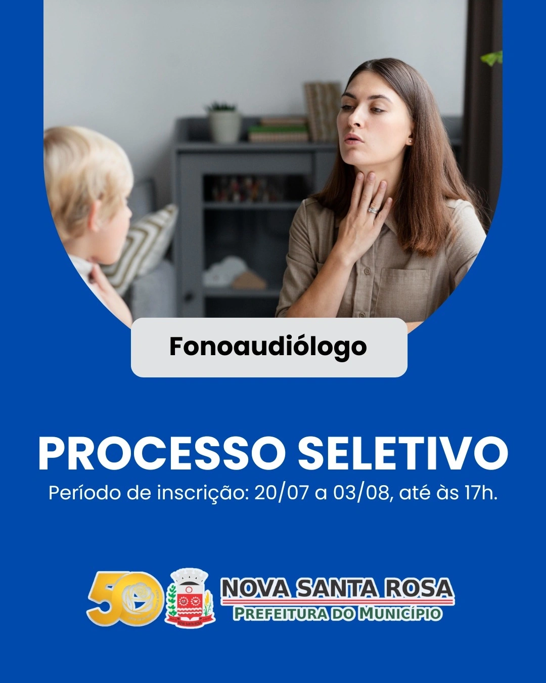 Prefeitura de Nova Santa Rosa abre Processo Seletivo Simplificado para contratação de fonoaudiólogos