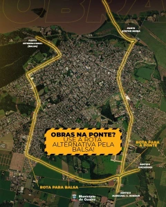 Município de Guaíra reforçará sinalização para acesso à balsa do Porto Internacional como rota alternativa para o Paraguai, durante obras na Ponte Ayrton Senna