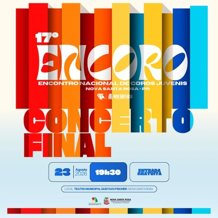 Concerto da Grande Massa Coral do 17º ENCORO reunirá aproximadamente 400 coralistas em Nova Santa Rosa