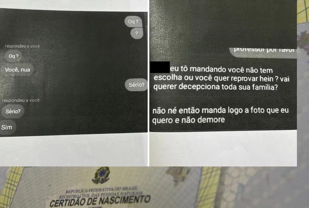 Professor do Paraná é investigado por pedir fotos de adolescente nua: 'Você não tem escolha, ou você quer reprovar?'