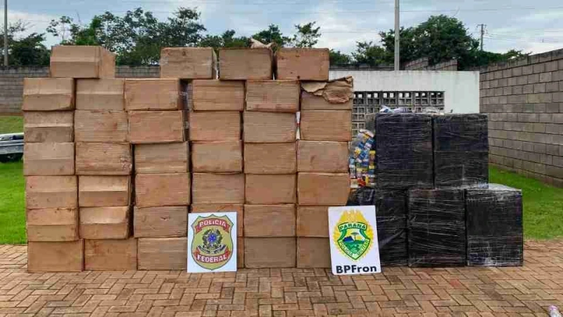Forças de segurança encontram 25 mil pacotes de cigarros em casa abandonada em Porto Mendes