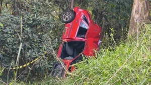 Criança morre após carro sair da pista na PR-493