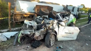 Caminhão não consegue frear em congestionamento em rodovia e provoca acidente com um morto e quatro feridos, no Paraná