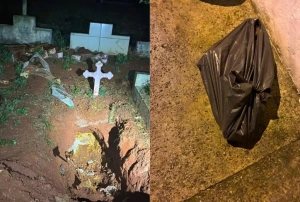 Homem sonha com a mãe morta e desenterra ossada em cemitério