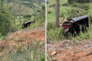 Ônibus cai em ribanceira e deixa mortos no interior do SP