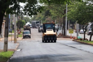 Iniciado recape asfáltico em trecho da avenida Rio Grande do Sul, em Marechal Rondon