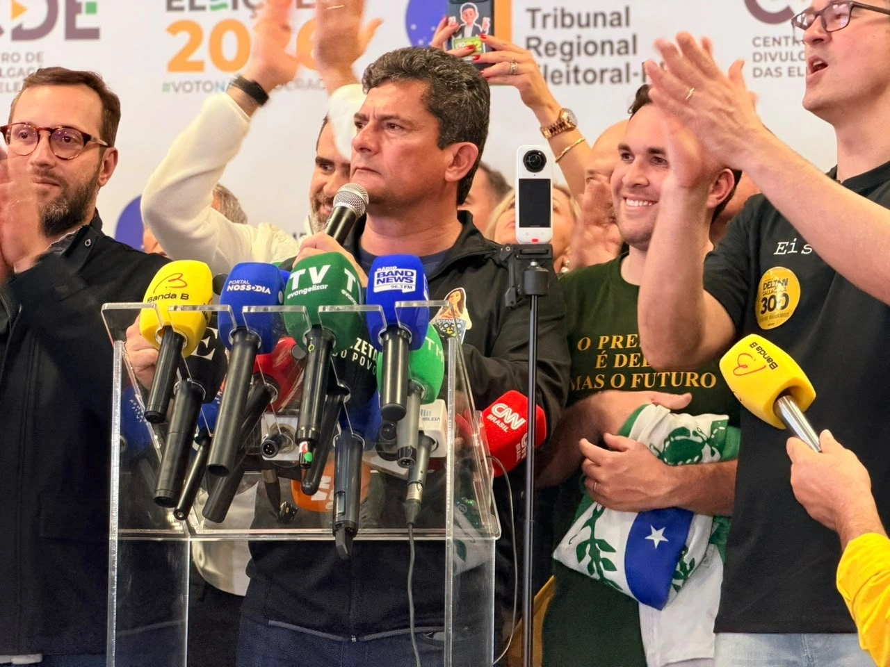 Sergio Moro (PL) fala em fazer governo 'intolerante contra qualquer espécie de desvio' no primeiro discurso após vitória